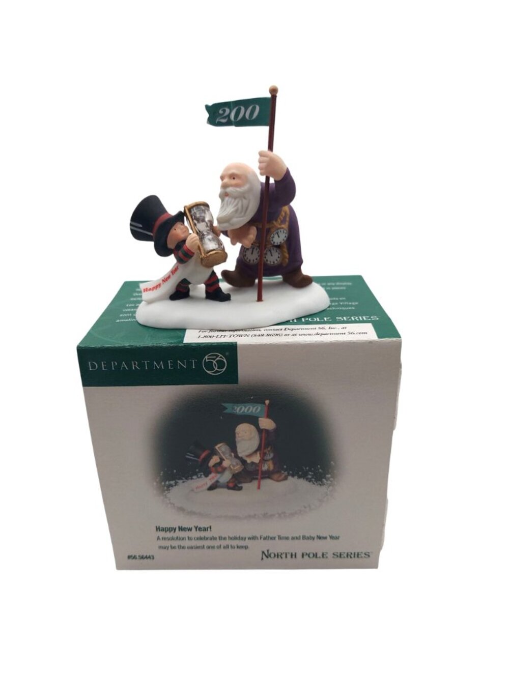 Dept 56 Figurines Set Of 3 North Pole 2000 New Year Downhill Daredevils Ski Bums - Picture 10 of 16